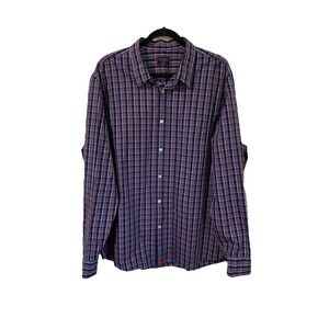 Untuckit Mens Size XXL Commons Shirt Plaid Long Sleeve Button 2XL 100% Cotton